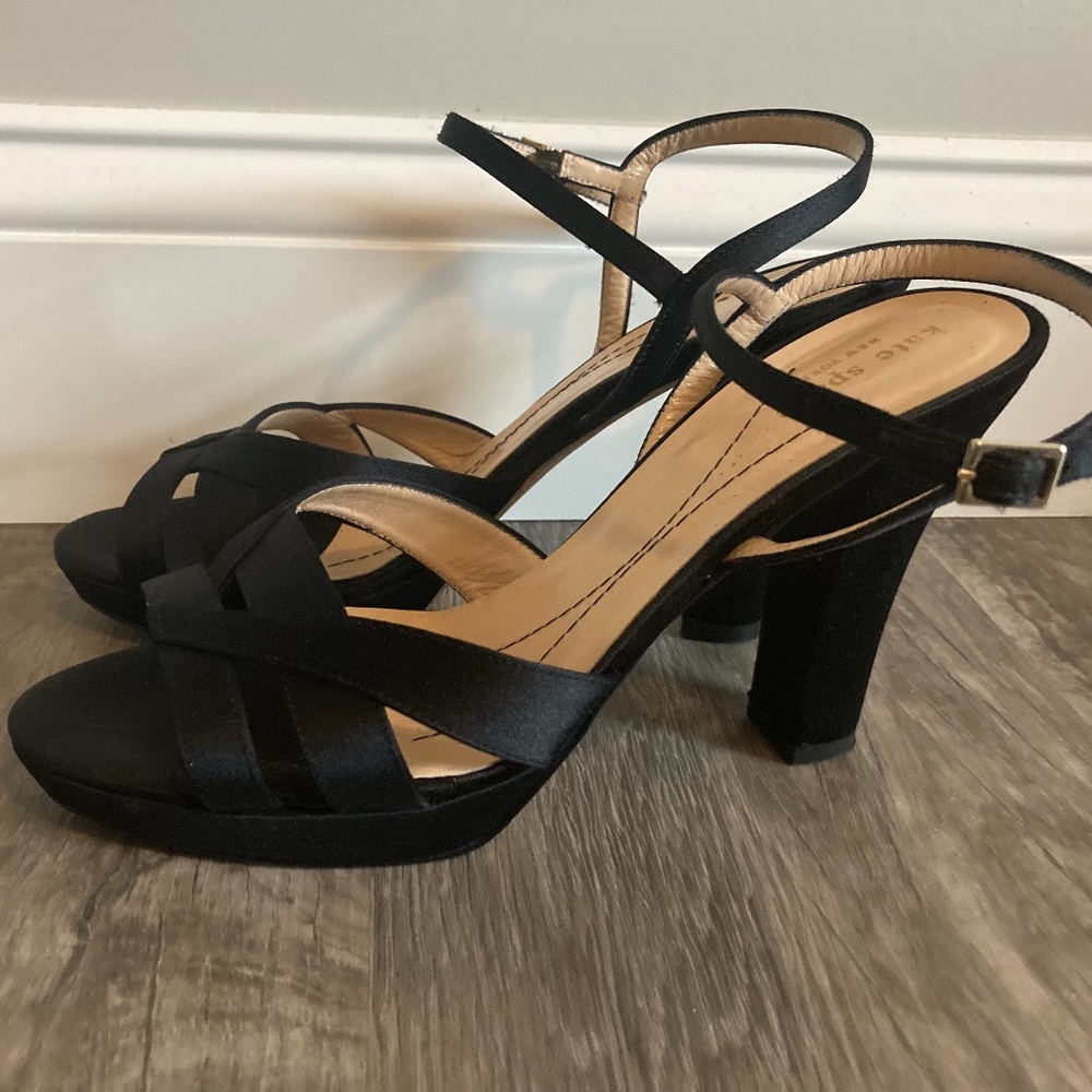 Kate spade black sandals 8.5 like new